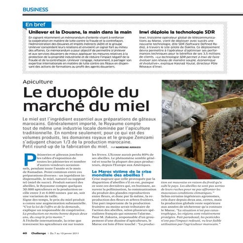 Challenge 313 - Le duopole du marché du miel