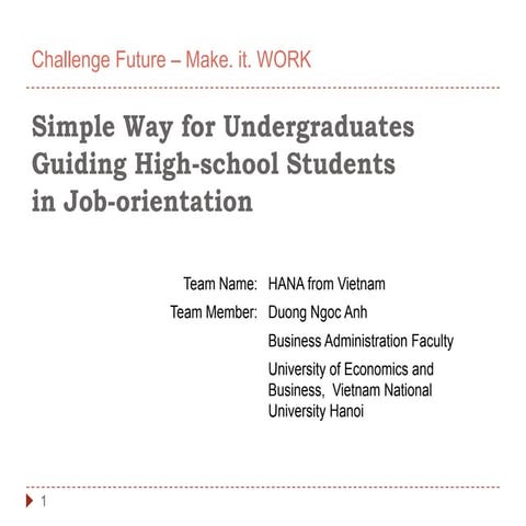 [Challenge:Future] HANA: Make.it.WORK - Simple Way for UndergraduatesGuiding...