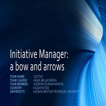 [Challenge:Future] Initiative Manager: a bow and arrows.