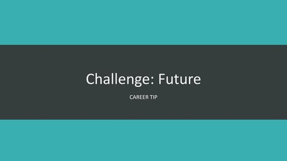 [Challenge:Future] Challenger: Fun + Meaning2 = 2030 | PPT