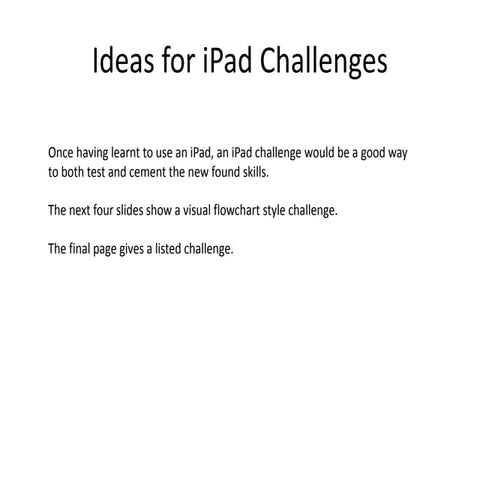 Challenge activity for iPads 