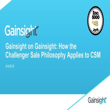 How the Challenger Sale philosophy applies to CSM