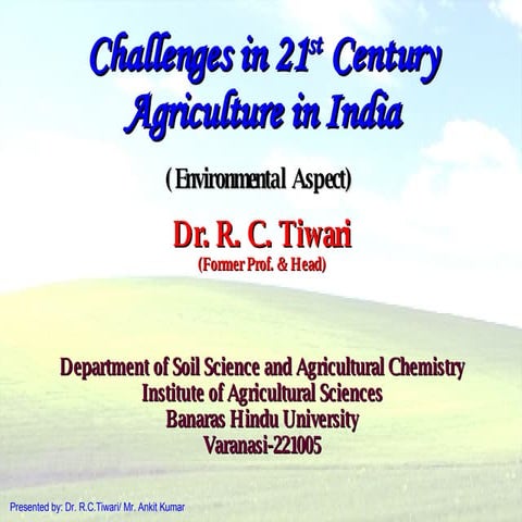 Challenges 21 Century In  Environmental Aspects