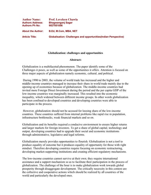 Thesis In Essay Essay Globalization Teaching Definition Essay also Essay On Assessment An Essay On Globalization Globalization Impact On Culture Essay Cornell Admissions Essay