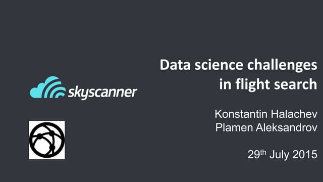 Data science challenges in flight search