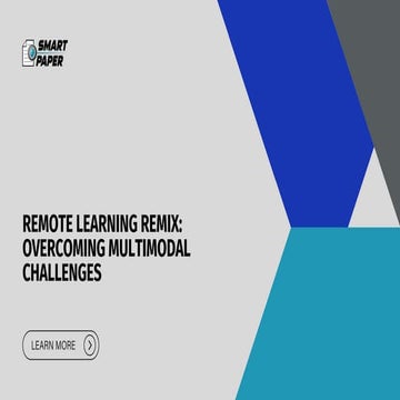 Challenges and Solutions in Implementing Multimodal Learning Remotely | PDF