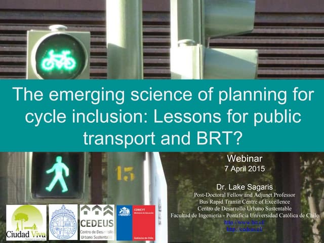  Webinar: “The emerging science of planning for cycle inclusion: Lessons for ...