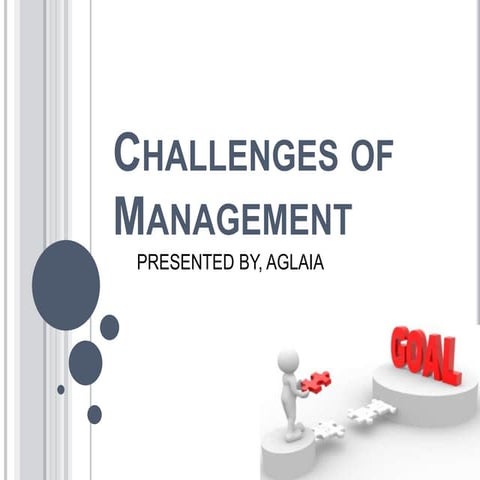 Challenges faced by management