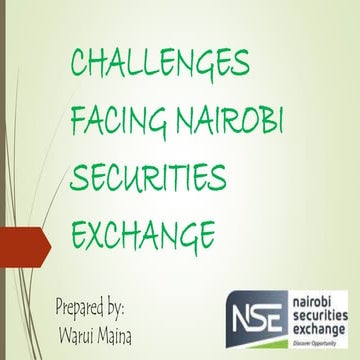 Challenges Facing Nairobi Securities Exchange