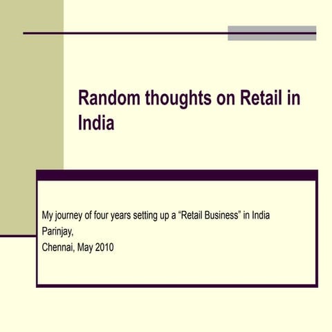 Challenges For Retail In India