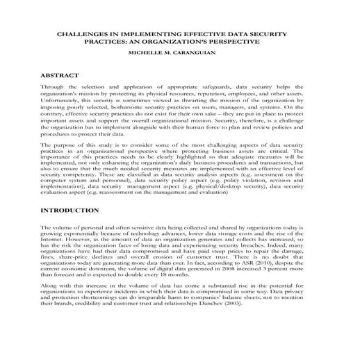 Data Security Management - Data Analytics | PPTX