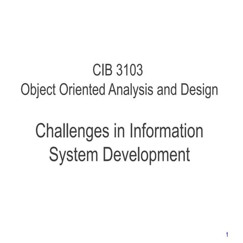 Challenges in is development