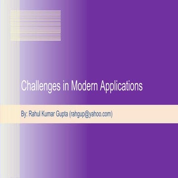 Challenges In Modern Application