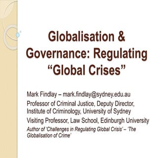 Globalisation & Governance: Regulat...