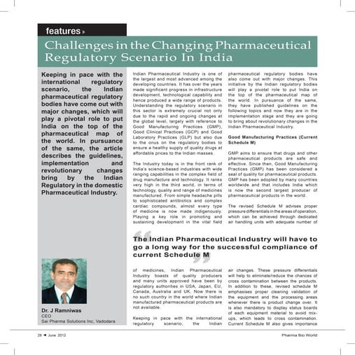 Challenges in the changing pharmaceutical