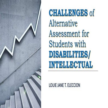 Challenges of Alternative Assessment for Students with Disabilities/Intellect
