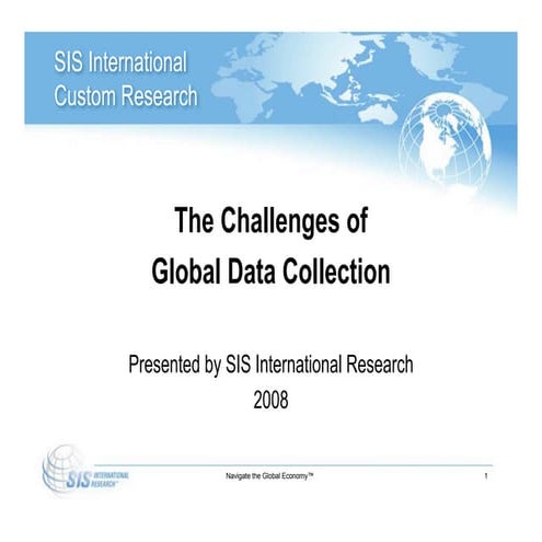 Challenges of global data collection sis international | PDF
