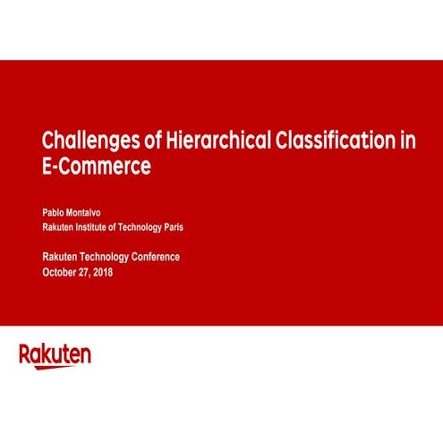 Challenges of hierarchical classification in e commerce