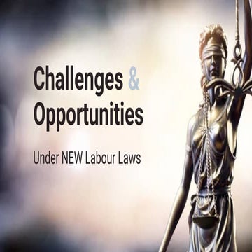 Challenges & Opportunities Under NEW Labour Laws by CS Shantanu Pethe | PDF