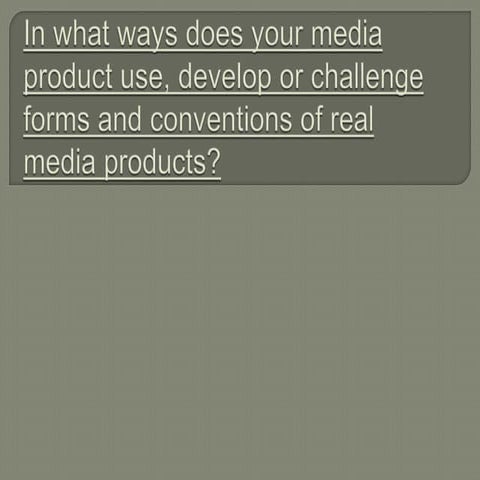 Challenging Video Conventions