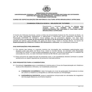 2 Chamada Pública para TUTORES Hist...