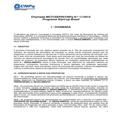 Chamada mcti sepin-cn_pq-11-2013-start-up-brasil