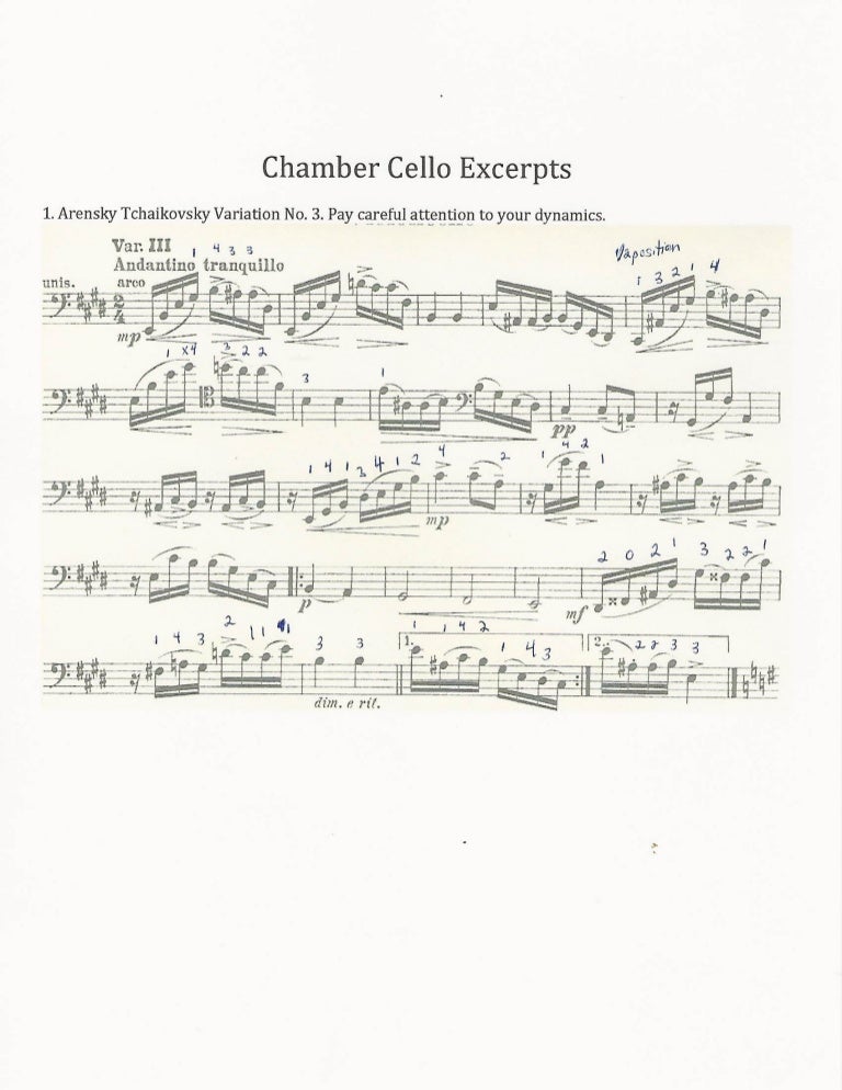 Chamber cello