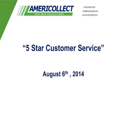 Chamber Customer Service August Presentation