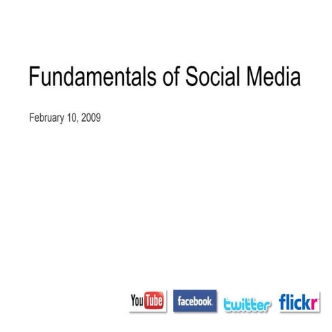 Fundamentals of Social Media (Part 1)