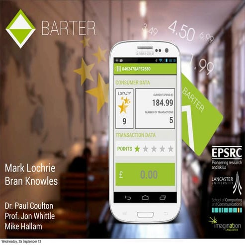 BARTER - recording the flow of money