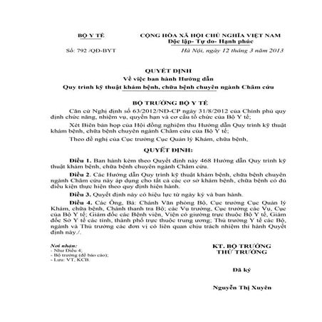 Hướng dẫn Quy trình kỹ thuật khám bệnh, chữa bệnh chuyên ngành Châm cứu