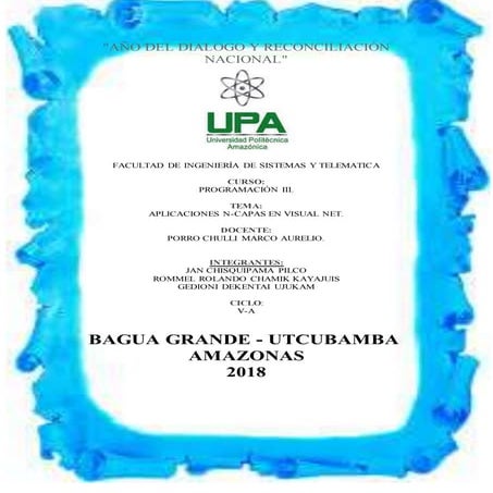 N-CAPAS EN VISUAL NET