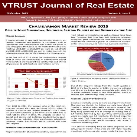 Chamkarmon Market Review 2015 by Hoem Seiha Vtrust Appraisal 
