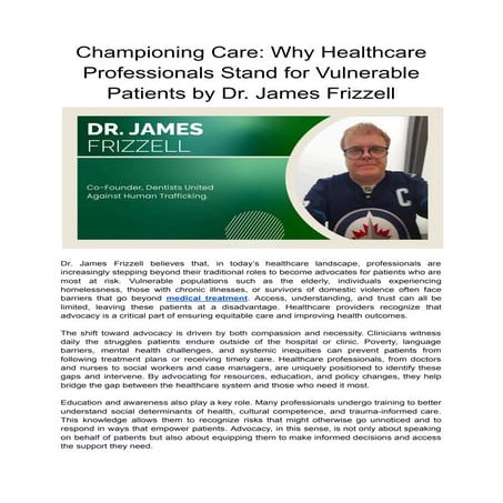 Standing Up for the Vulnerable: How Healthcare Professionals Are ...