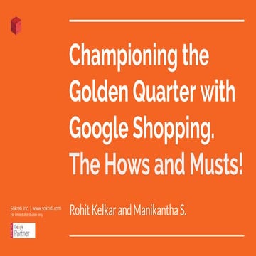 Championing the Golden Quarter with Google Shopping - IN