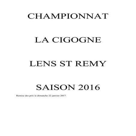 Championnat Lens St Remy 2016