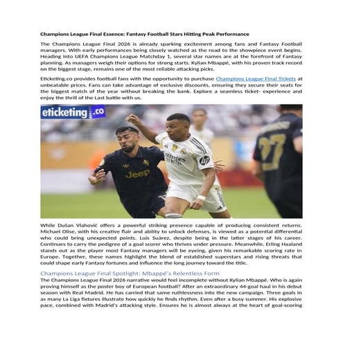 Champions League Final Essence12345.docx