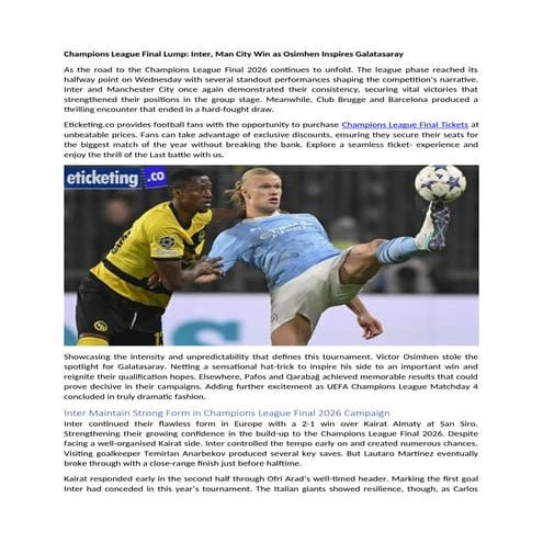 Champions League Final Lump: Inter, Man1