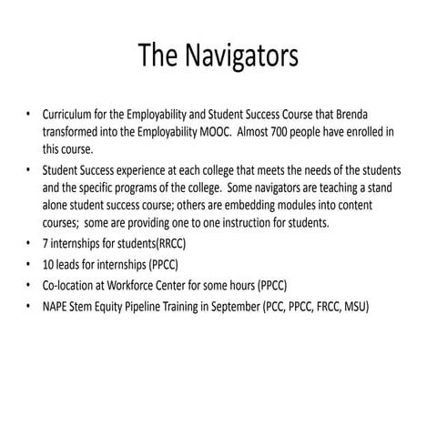 Champ Navigator Leadership Update Dec 2014