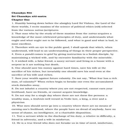 Chanakya Niti