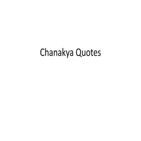 Chanakya quotes