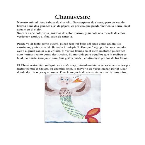 Chanavesire animales mitológicos 