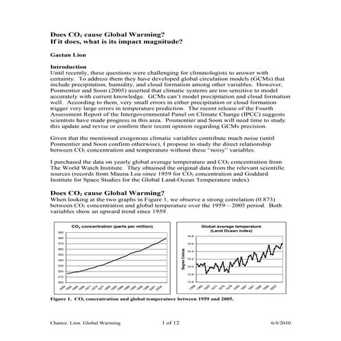 Does CO2 cause Global Warming?