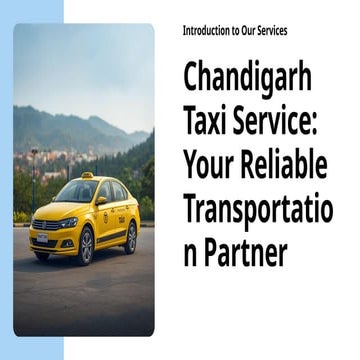 Best Taxi Service Partner in Chandigarh.