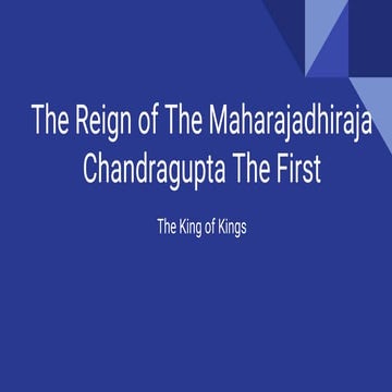 Chandragupta The First