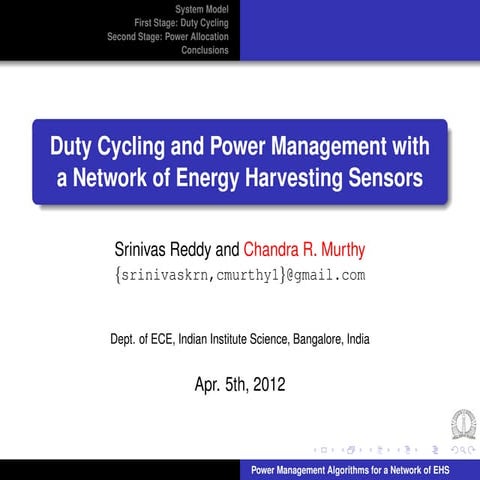 Green Telecom & IT Workshop: Chandra murthy green_telecom_it