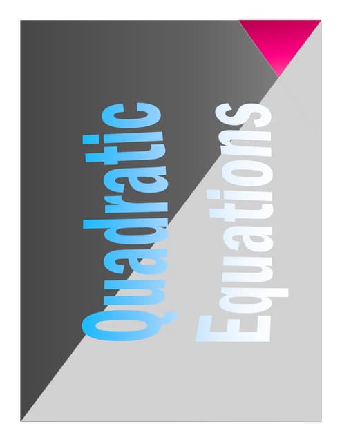 Chandrayan quadratic equation