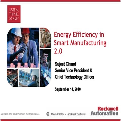 Energy Efficiency in Smart Manufacturing 2.0 | PPT