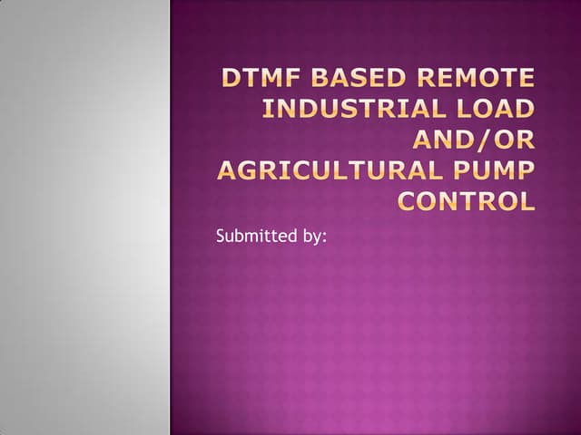 DTMF based load control