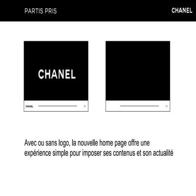 Chanel hp wireframes